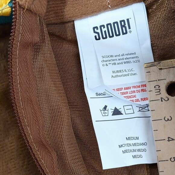 one piece hooded Scooby-Doo Halloween costume boys/girls youth M jumpsuit w/tail - Picture 4 of 12